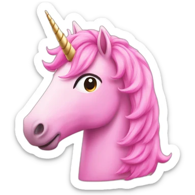 Pink unicorn sticker