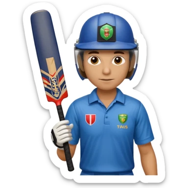 cricket batsman sticker