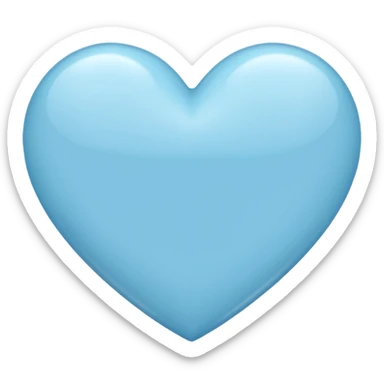light blue heart sticker
