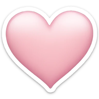 light pink heart sticker