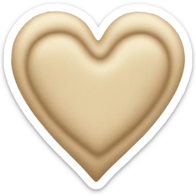 Beige heart  sticker