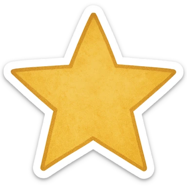 digital illustration of a star, no background sticker