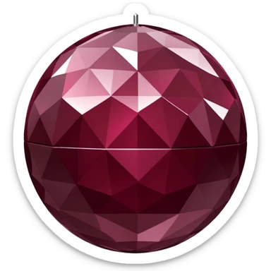 burgundy disco ball sticker