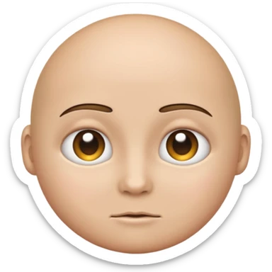 emoji with *NO* eyebrows staring into your soul  sticker