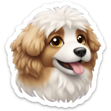 Cute fluffy doggie sticker