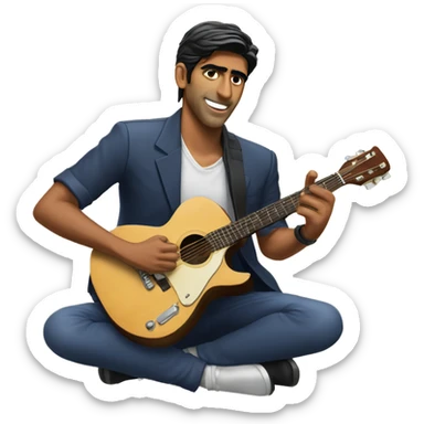 rishi sunak laying guitar sticker