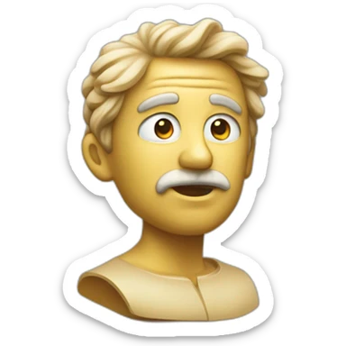 STATUA CON PUNTO INTERROGATIVO sticker