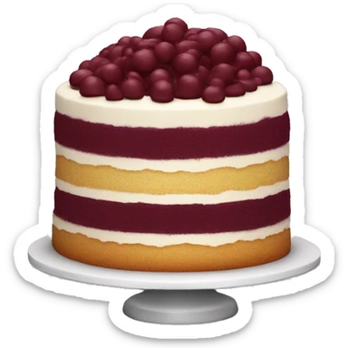 Cake burgundy  sticker