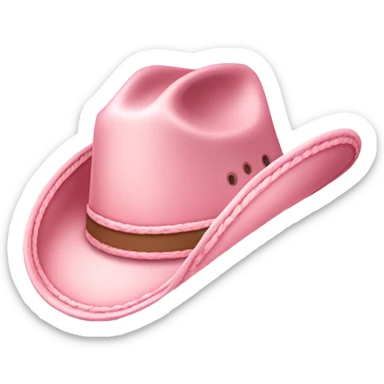 light pink cowgirl hat sticker