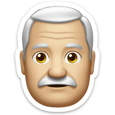 Fat old man with a receding hairline  sticker