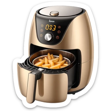 Air fryer Laughing historically sticker