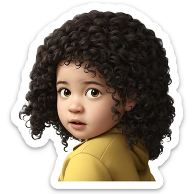 realistic portrait of girl sticker