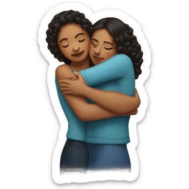 puerto rican woman giving a hug sticker