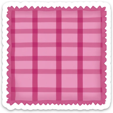 pink plaid blanket sticker
