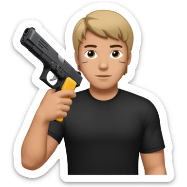 Mr.beast holding a Glock 19 sticker
