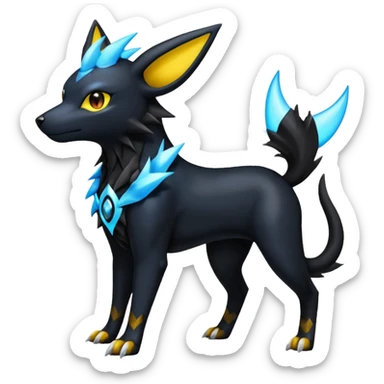 Luxray-Umbreon-Houndoom-Pokémon-Fakémon-hybrid-creature sticker