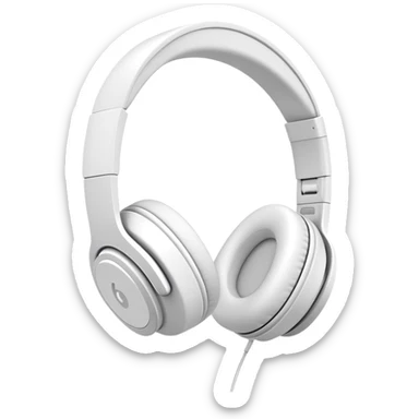 White headphones asthetic  sticker