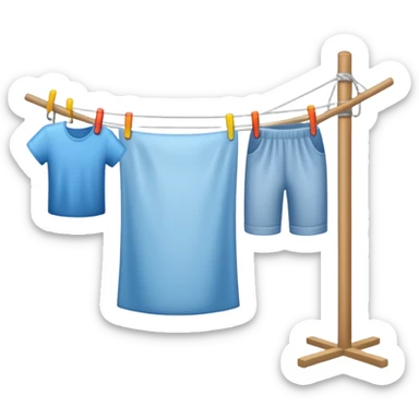 laundry drying line sticker