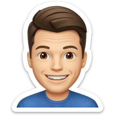 photo realistic Theo von smiling very wide sticker