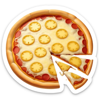 Pizza with pineapple  sticker