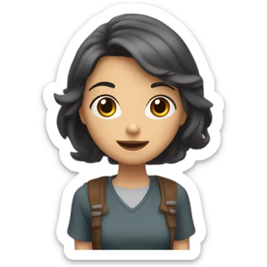 enid et wednesday sticker