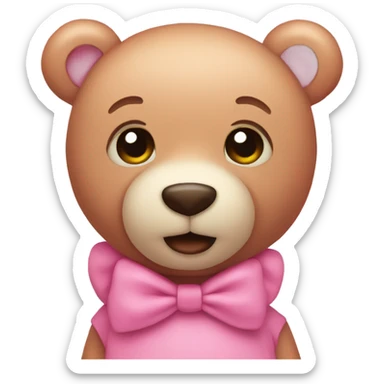pink teddybear cute sticker