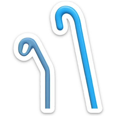 Blue handicap cain sticker