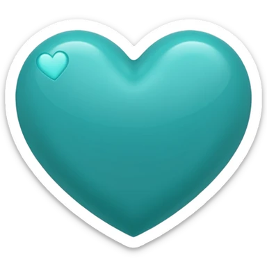Teal heart with Alana wording sticker