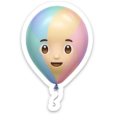 children's pastel balloon sticker