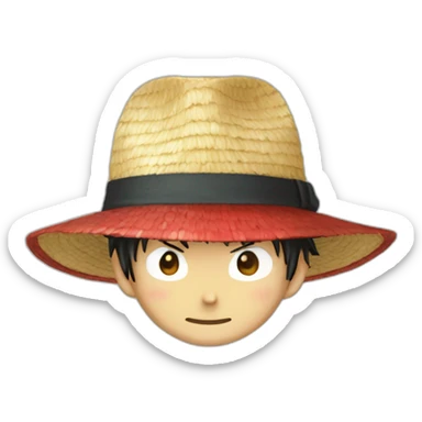 luffy straw hat sticker