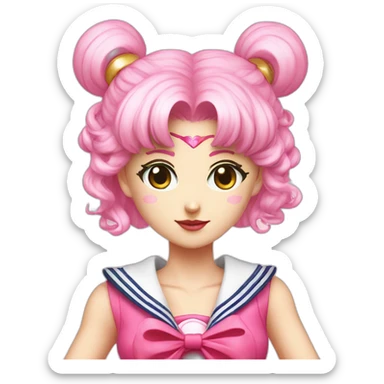 sailor moon pink sticker