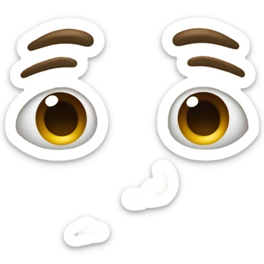 A emoji face showing defeat  sticker