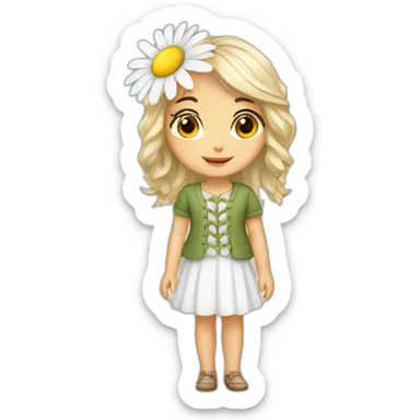 daisy-European-girl sticker