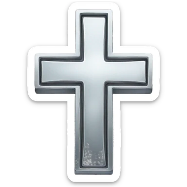 Chrome cross sticker