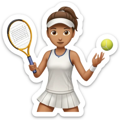 person playing tennis sticker