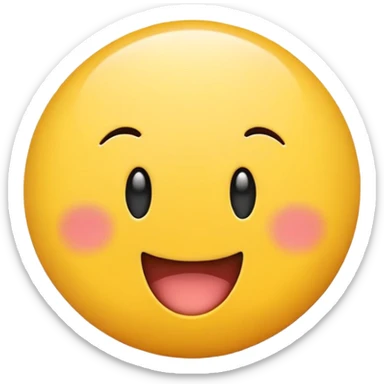 Yellow circle emoji smiley face with big butt sticker