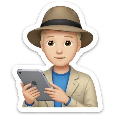 white male with tablet on hand and phone, digital and tech vibes, normal colors, no hat no brands sticker