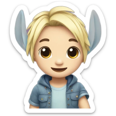 Stitch kawaii sticker