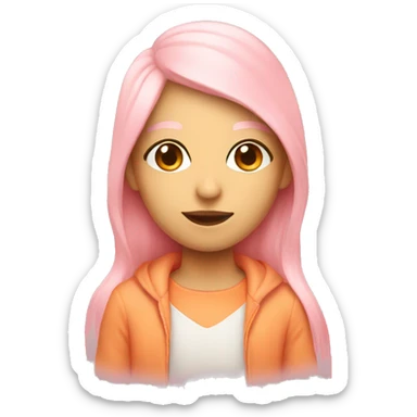 pastel pink tangerine sticker