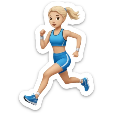Girl running and working out sticker