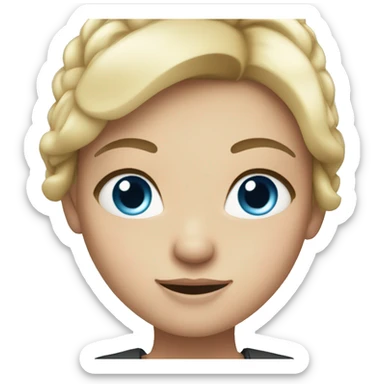 blode girl blue eyes sticker