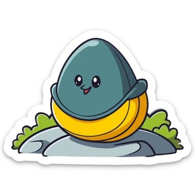 Mussel on a rock sticker