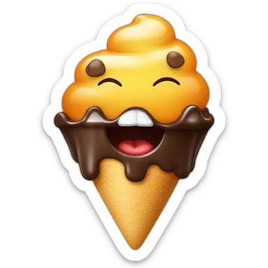 caca avec une glace sticker