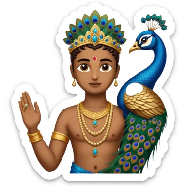 Murugan vel and peocock at back vel also with  sticker