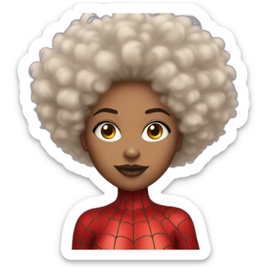 spider-woman Jessica Drew afro hair sticker