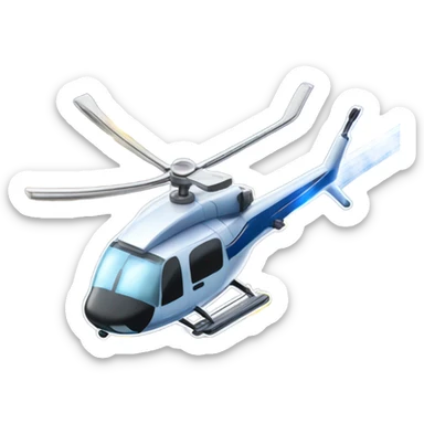 Helicopter and police cars chasing car sticker