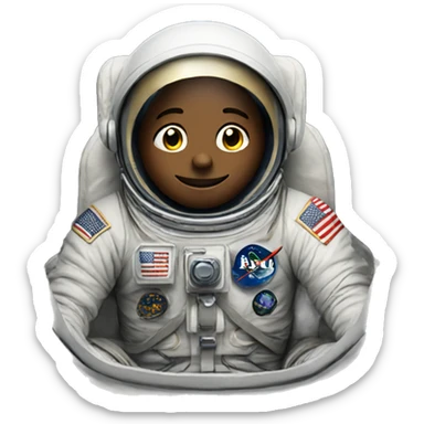 An astronaut sitting on the moon  sticker