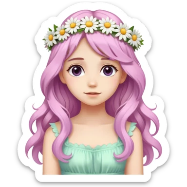 daisy lila pastel sticker