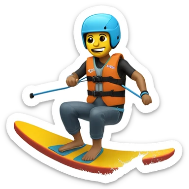 Wakeboarder sticker