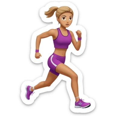 donna che corre sticker